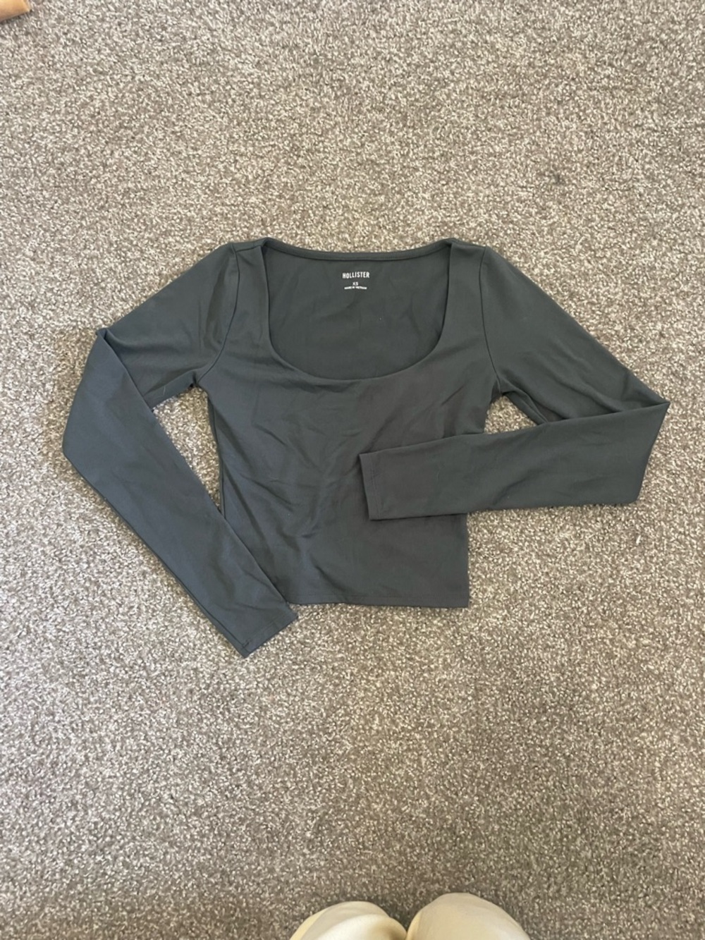 Hollister Long-Sleeve Scoop Neck Crop Top